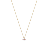 14 Karat Gold Plated Pencil Cut Rose Quartz Necklace - La'Fem Couture