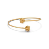 14 Karat Gold Plated Flex Tube Knot Bangle - La'Fem Couture
