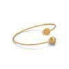 14 Karat Gold Plated Flex Tube Knot Bangle - La'Fem Couture
